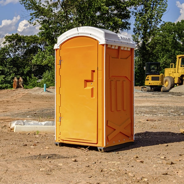 how often are the porta potties cleaned and serviced during a rental period in Amelia NE